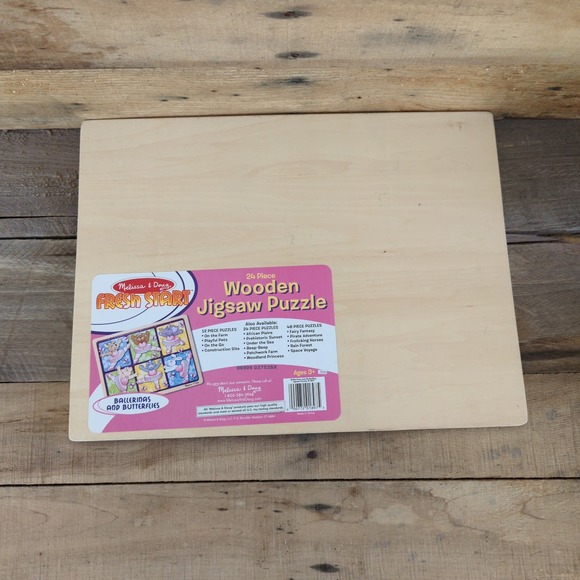 Melissa & Doug Fresh Start Wooden Jigsaw Puzzle Ballerinas & Butterflies 24 Pcs - Picture 6 of 9